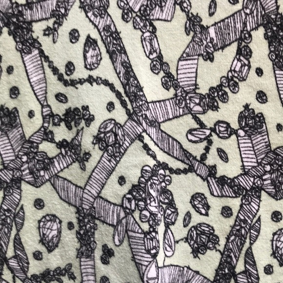 |Ann Taylor| Green Black Jeweled Print Sweater - Picture 4 of 7